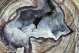 Crystal Filled Dugway Geode (Polished Half) #121687-1